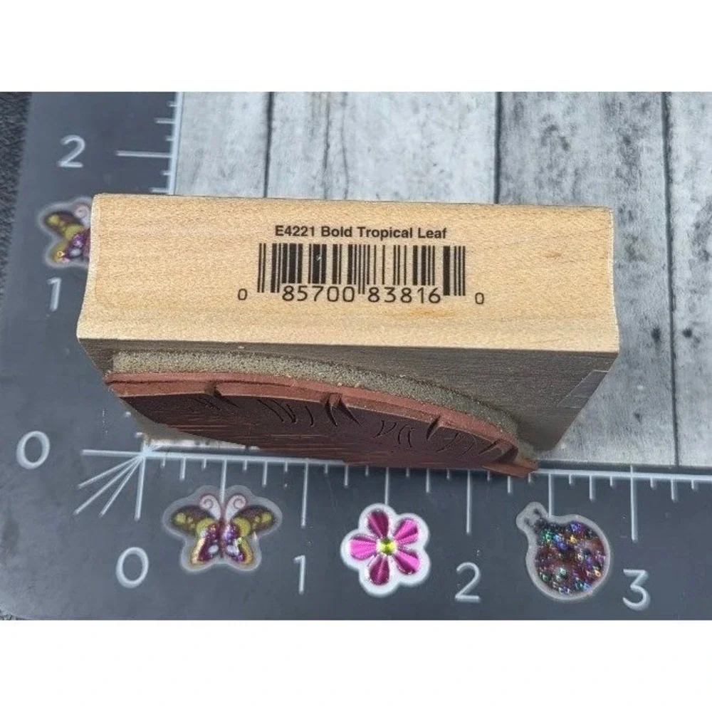 Hero Arts Bold Tropical Leaf E4221 2006 Rubber Stamp Wood #J13